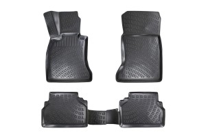 Πατάκια Σκαφάκια 3D Από Λάστιχο Tpe Για Βμw Series 5 E39 1999-2003/ E60 2004-2009/ F10 2009-2013 Rizline 4 Τεμάχια Μαύρα