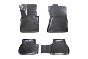 Πατάκια Σκαφάκια 3D Από Λάστιχο Tpe Για Βμw X5 E70 2006-2012 Rizline 4 Τεμάχια Μαύρα