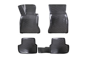 Πατάκια Σκαφάκια 3D Από Λάστιχο Tpe Για Βμw Series 5 G30 2017- Rizline 4 Τεμάχια Μαύρα