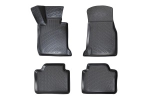 Πατάκια Σκαφάκια 3D Από Λάστιχο Tpe Για Βmw X1 Ε84 2009-2015 Rizline 4 Τεμάχια Μαύρα