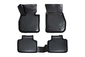 Πατάκια Σκαφάκια 3D Από Λάστιχο Tpe Γιαbmw X1 F48 15+ Black Rizline 4Τεμάχια Μαύρα