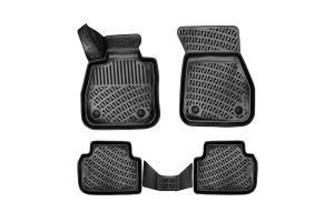 Πατάκια Σκαφάκια 3D Από Λάστιχο Tpe Για Bmw 1 F40 19-24 Black Rizline 4Τεμάχια Μαύρα