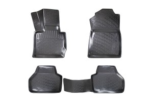 Πατάκια Σκαφάκια 3D Από Λάστιχο Tpe Για Bmw X4 F26 14-18 Black Rizline 4Τεμάχια Μαύρα