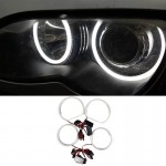 Angel Eyes Led Kit Για Bmw X3 E83 03-10 2x131mm & 2x106mm Λευκά Ματ 4 Τεμάχια