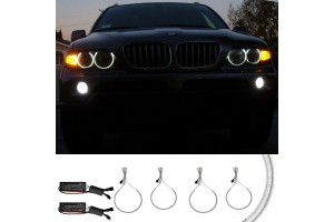 Angel Eyes Ccfl Kit Για Bmw X5 E53 99-06 2x127mm & 2x158mm Λευκά 6 Τεμάχια