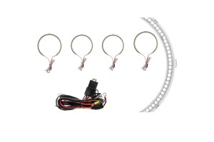 Angel Eyes Led Kit Για Bmw 3 E46 99-05 2x131mm & 2x146mm Λευκά 288 Smd Led V-040111 5 Τεμάχια