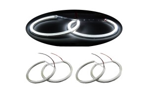 Angel Eyes Led Kit Για Bmw 3 E46 99-05 Xenon / E36 / E38 / E39 4x131mm Λευκά 480 Smd Led AKAE01 5 Τεμάχια