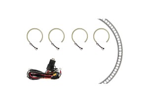 Angel Eyes Led Kit Για Bmw 3 E46 99-05 Xenon / E36 / E38 / E39 4x131mm Λευκά 5 Τεμάχια