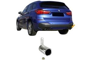 Μπούκα Εξάτμισης Ανοξείδωτη Χρωμίου Για Bmw X1 F48 Dummy - Ψεύτικη 1 Τεμάχιο