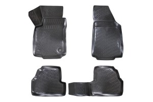 Πατάκια Σκαφάκια 3D Από Λάστιχο Tpe Για Opel Mokka 12-19 / Chevrolet Trax 12+ Rizline 4 Τεμάχια Μαύρα