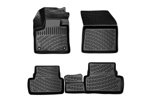 Πατάκια Σκαφάκια 3D Από Λάστιχο Tpe Για Citroen DS7 Crossback 2018- Rizline 4 Τεμάχια Μαύρα