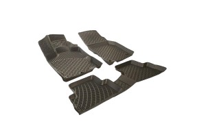 Πατάκια Σκαφάκια 3D Από Λάστιχο Tpe Για Citroen C3 Mhev 2024+ Rizline 4 Τεμάχια Μαύρα