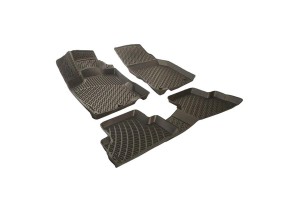 Πατάκια Σκαφάκια 3D Από Λάστιχο Tpe Για Peugeot 307 2001-2014/Citroen C4 2004-2011 Rizline 4 Τεμάχια Μαύρα