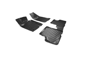 Πατάκια Σκαφάκια 3D Από Λάστιχο Tpe Για Dacia Duster 4x4 2010-2017 Rizline 4 Τεμάχια Μαύρα