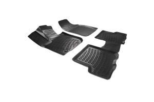 Πατάκια Σκαφάκια 3D Από Λάστιχο Tpe Για Dacia Dokker 2012-/ Dacia Lodgy 2012- Rizline 4 Τεμάχια Μαύρα