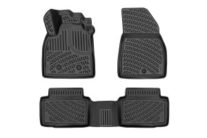 Πατάκια Σκαφάκια 3D Από Λάστιχο Tpe Για Dacia Duster 2WD 2024- Eco G & E-Tech Full Hybrid Rizline 4 Τεμάχια Μαύρα