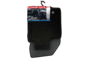 Πατάκια Αυτοκινήτου Μοκέτα Για Dacia Duster 10-17 Car+ Black 4 Τεμάχια