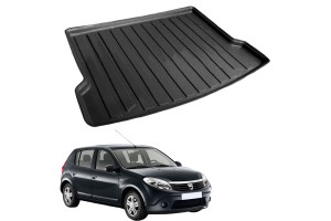 Πατάκι Πορτ-Παγκάζ 3D Σκαφάκι Από Λάστιχο Tpe Για Dacia Sandero 2008-2012 Μαύρο Rizline