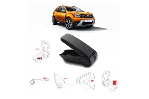 Κονσόλα Χειροφρένου Τεμπέλης Armster OE1 Με Usb Για Dacia Duster 2018+ Χωρίς Εργοστασιακό Τεμπέλη Μαύρο Χρώμα