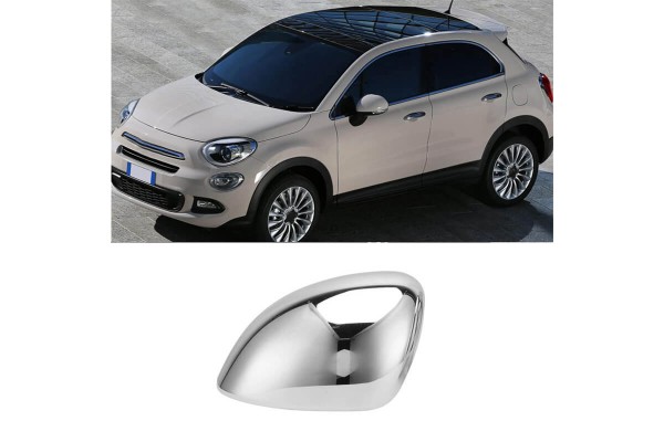 Καπάκι Καθρέφτη Για Fiat 500 X 2015-2019 / 2019+ Χρώμιο Αριστερό 1 Τεμάχιο