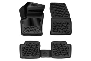 Πατάκια Σκαφάκια 3D Από Λάστιχο Tpe Για Fiat 600 Ev 2023- Rizline 4 Τεμάχια Μαύρα