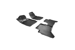 Πατάκια Σκαφάκια 3D Από Λάστιχο Tpe Για Ford Ranger 2012- Rizline 4 Τεμάχια Μαύρα