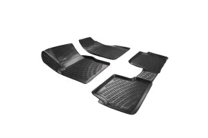 Πατάκια Σκαφάκια 3D Από Λάστιχο Tpe Για Ford Focus Ιι 2005-2010 Rizline 4 Τεμάχια Μαύρα