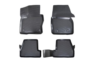 Πατάκια Σκαφάκια 3D Από Λάστιχο Tpe Για Ford Focus Ιιi 2010-2018 Rizline 4 Τεμάχια Μαύρα