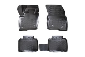 Πατάκια Σκαφάκια 3D Από Λάστιχο Tpe Για Ford Edge Second Generation 2015- Rizline 4 Τεμάχια Μαύρα