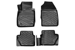 Πατάκια Σκαφάκια 3D Από Λάστιχο Tpe Για Ford Fiesta 08-17 Rizline 4 Τεμάχια Μαύρα