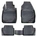 Πατάκια Σκαφάκια 3D Από Λάστιχο Tpe Για Ford Fiesta 02-08 Rizline 4 Τεμάχια Μαύρα