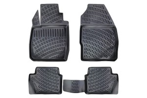 Πατάκια Σκαφάκια 3D Από Λάστιχο Tpe Για Ford Fiesta 02-08 Rizline 4 Τεμάχια Μαύρα