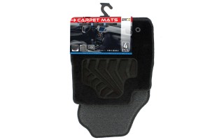 Πατάκια Αυτοκινήτου Μοκέτα Για Ford Fiesta 08-17 Car+ Black 4 Τεμάχια