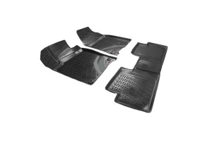 Πατάκια Σκαφάκια 3D Από Λάστιχο Tpe Για Honda Civic 2016- Rizline 4 Τεμάχια Μαύρα