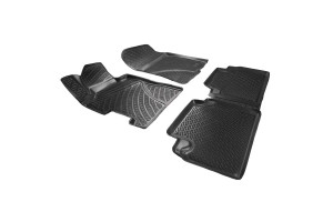 Πατάκια Σκαφάκια 3D Από Λάστιχο Tpe Για Honda Civic Sedan 2000-2005 Rizline 4 Τεμάχια Μαύρα