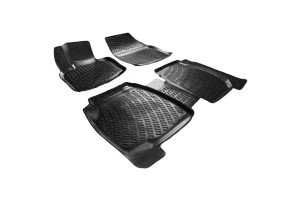 Πατάκια Σκαφάκια 3D Από Λάστιχο Tpe Για Hondacivic Hatchback 2005-2011 Rizline 4 Τεμάχια Μαύρα