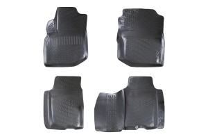 Πατάκια Σκαφάκια 3D Από Λάστιχο Tpe Για Honda Jazz/ Honda Fit 2007-2014 Rizline 4 Τεμάχια Μαύρα