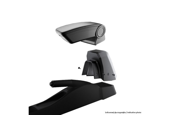 Κονσόλα Χειροφρένου Τεμπέλης Με Βάση Armster 3 Vegan Leather Honda Civic 01-06 3/5 Doors Μαύρο Χρώμα Σετ 2 Τεμάχια