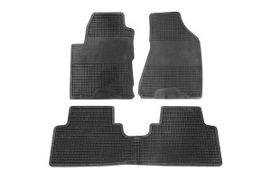 Πατάκια Σκαφάκια 3D Από Λάστιχο Για Hyundai Tucson 05-10 "Star Diamond" 3 Τεμάχια Μαύρα