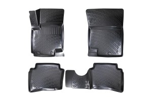 Πατάκια Σκαφάκια 3D Από Λάστιχο Tpe Για Hyundai I20 2008-2014 Rizline 4 Τεμάχια Μαύρα