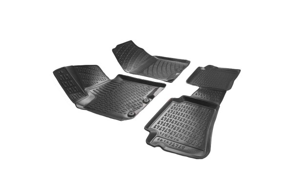 Πατάκια Σκαφάκια 3D Από Λάστιχο Tpe Για Hyundai I20 2015-2020 Rizline 4 Τεμάχια Μαύρα