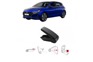 Κονσόλα Χειροφρένου Τεμπέλης Armster OE1 Για Hyundai I20 2020+ Χωρίς Εργοστασιακό Τεμπέλη Μαύρο Χρώμα