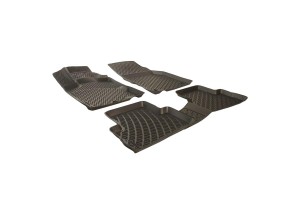 Πατάκια Σκαφάκια 3D Από Λάστιχο Tpe Για Isuzu D-Max 2012- Rizline 4 Τεμάχια Μαύρα