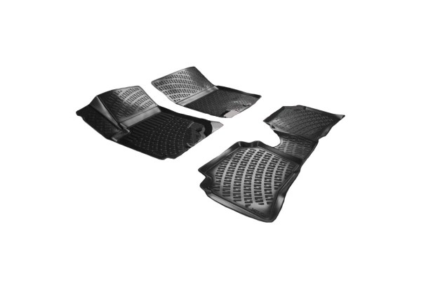 Πατάκια Σκαφάκια 3D Από Λάστιχο Tpe Για Kia Venga 2019- Rizline 4 Τεμάχια Μαύρα