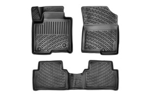 Πατάκια Σκαφάκια 3D Από Λάστιχο Tpe Για Kia Sorento 4 2021+ Rizline 4 Τεμάχια Μαύρα