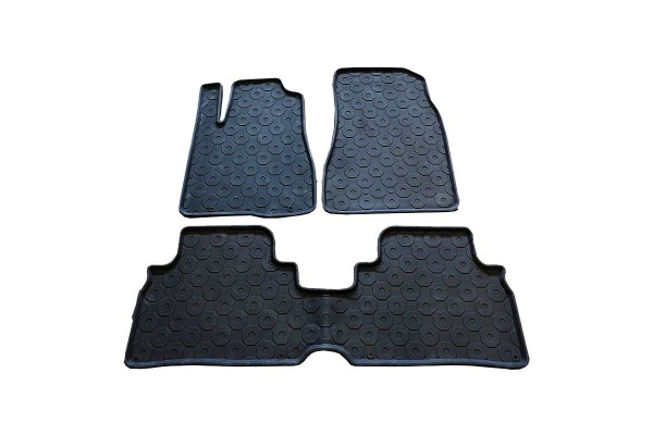 Πατάκια Σκαφάκια 3D Από Λάστιχο Για Lexus RX330 / RX350 / RX400 2003+ "Star Diamond" 3 Τεμάχια Μαύρα