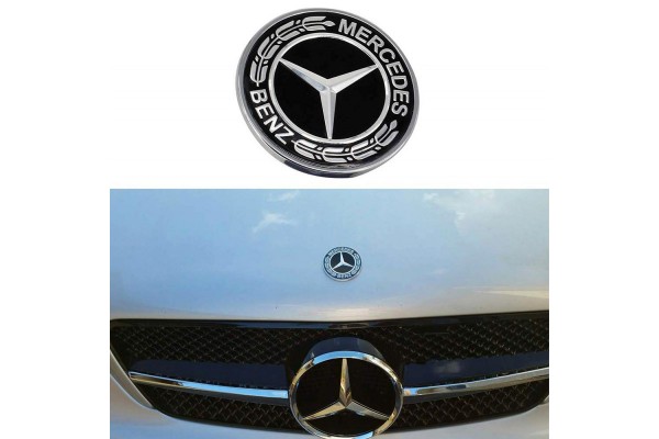 Σήμα Τάπα Καπό Mercedes-Benz Γνήσιο A000817170157 57mm Μαύρο