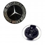 Σήμα Τάπα Καπό Για Mercedes-Benz 57mm Μαύρο