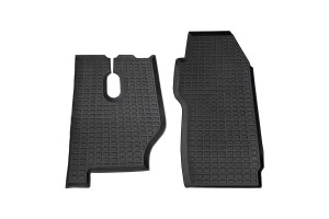 Πατάκια Φορτηγού Σκαφάκια 3D Από Λάστιχο Για Mercedes-Benz Actros 03-11 "Star Diamond" 2 Τεμάχια Μαύρα