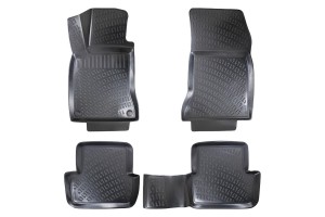 Πατάκια Σκαφάκια 3D Από Λάστιχο Tpe Για Mercedes W176/W177/Β-CLΑSS W246/CLΑ/GLARizline 4 Τεμάχια Μαύρα